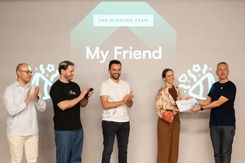 The winning team: developer team sent by TripX Travel from Macedonia